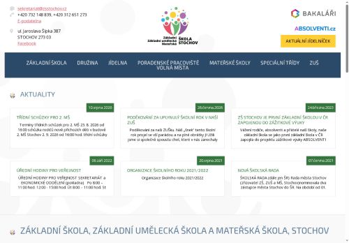 Základní škola, Základní umělecká škola a Mateřská škola, Stochov nabízí práci na pozici Školní psycholog/žka v obci Stochov