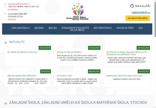 Základní škola, Základní umělecká škola a Mateřská škola, Stochov, příspěvková organizace nabízí práci na pozici Učitel/ka 1. stupně - zástup za nemoc v obci Stochov
