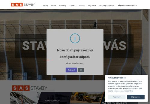 Webové stránky S-A-S STAVBY spol. s r.o., Znojmo