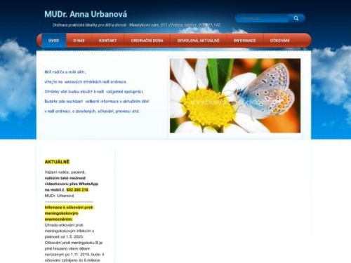 Praktický lékař pro děti a dorost - MUDr. Anna Urbanová