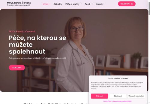 Zobrazit webové stránky Praktický lékař pro dospělé - MUDr. Renata Červená
