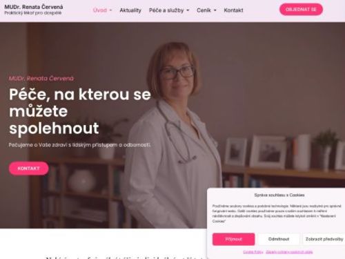 Praktický lékař pro dospělé - MUDr. Renata Červená