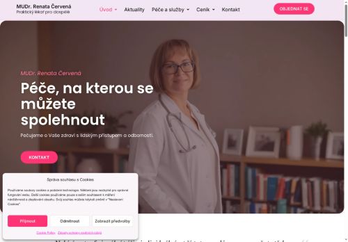 Zobrazit webové stránky Praktický lékař pro dospělé - MUDr. Renata Červená