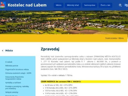 Zpravodaj města Kostelec nad Labem