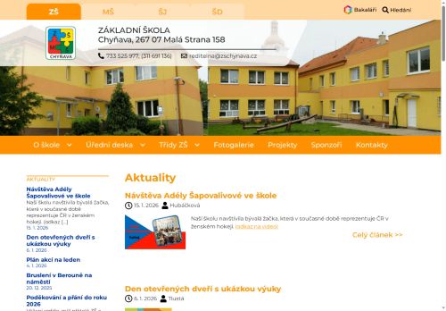 Základní škola a mateřská škola Chyňava nabízí práci na pozici Učitelé na 1. stupni základních škol v obci Chyňava