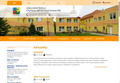 Základní škola a mateřská škola Chyňava nabízí práci na pozici Učitelé na 1. stupni základních škol v obci Chyňava