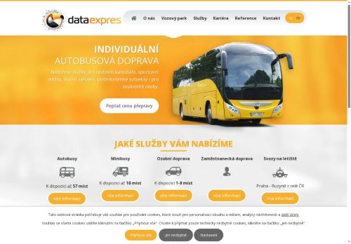 Webové stránky DaTa EXPRES, a.s., Plzeň