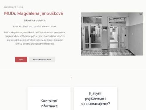 Praktický lékař pro dospělé - MUDr. Magdalena Janoušková