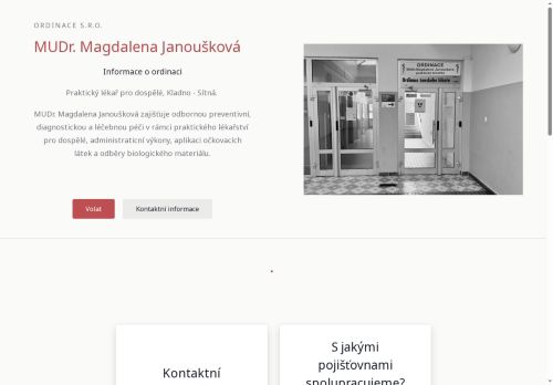 Zobrazit webové stránky Praktický lékař pro dospělé - MUDr. Magdalena Janoušková
