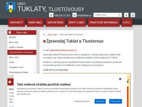 Zpravodaj Tuklat a Tlustovous