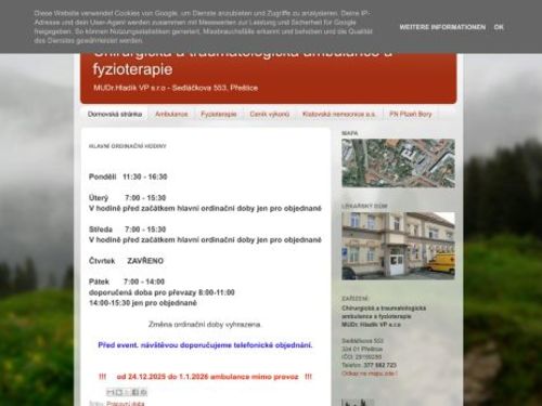 Chirurgická a traumatologická ambulance a fyzioterapie - MUDr. Pavel Hladík