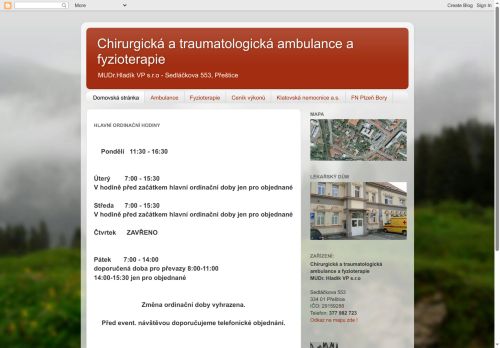 Zobrazit webové stránky Chirurgická a traumatologická ambulance a fyzioterapie - MUDr. Pavel Hladík