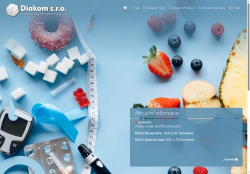 Zobrazit webové stránky Diabetologická ordinace Diakom s.r.o. - MUDr. Renata Arias, MUDr. Rolando Arias