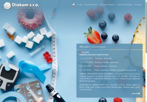 Zobrazit webové stránky Diabetologická ordinace Diakom s.r.o. - MUDr. Renata Arias, MUDr. Rolando Arias