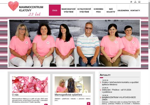 Zobrazit webové stránky MAMMOCENTRUM KLATOVY, s.r.o. - sonografie