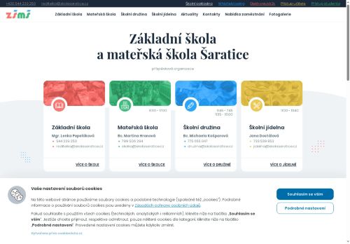Základní škola a mateřská škola Šaratice, příspěvková organizace nabízí práci na pozici kuchař/ka v obci Šaratice