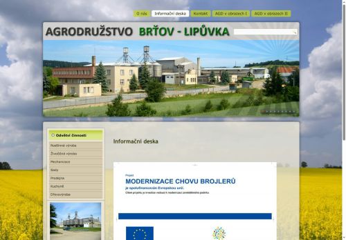 AGRODRUŽSTVO Brťov - Lipůvka nabízí práci na pozici Rozvoz obědů, úklid v obci Brťov-Jeneč