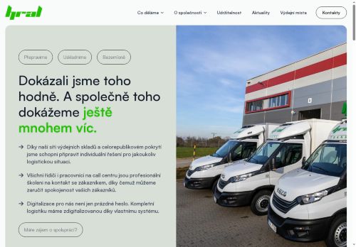 Webové stránky HRALstav a.s., Čelákovice