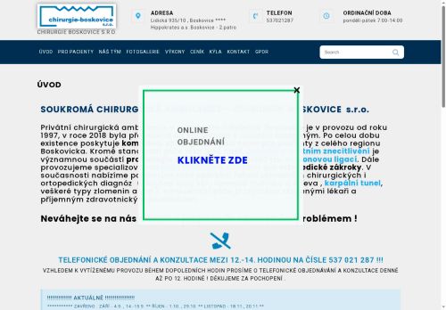 Zobrazit webové stránky Chirurgie Boskovice s.r.o.