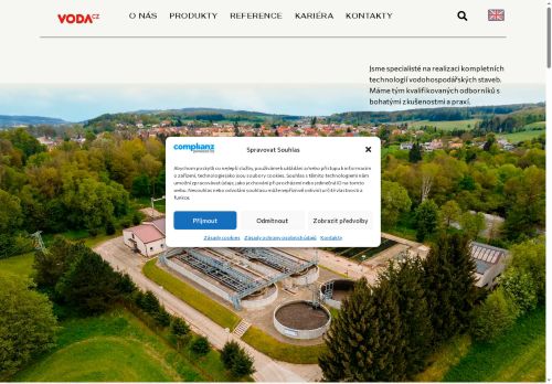 Webové stránky VODA CZ s.r.o., Nýřany