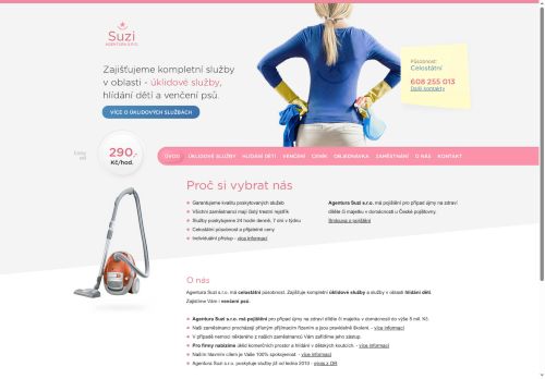 Agentura Suzi s.r.o. nabízí práci na pozici Pravidelný úklid rodinného domu v Černolicích v obci Černolice