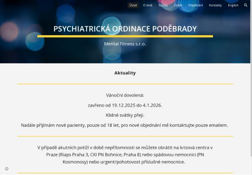 Zobrazit webové stránky Psychiatrická ambulance - MUDr. Richard Záleský