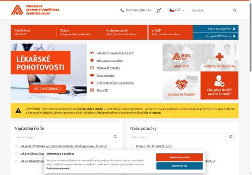 Zobrazit webové stránky Všeobecná zdravotní pojišťovna ČR  - pobočka Velká Bíteš