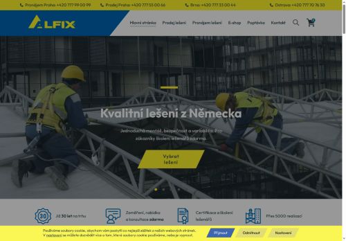 Webové stránky ALFIX ČR, s.r.o., Brno