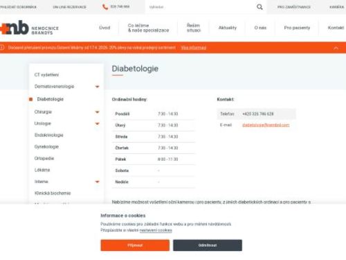 Diabetologická ambulance Nemocnice Brandýs nad Labem