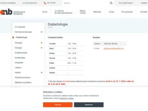 Diabetologická ambulance Nemocnice Brandýs nad Labem
