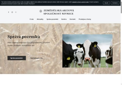 Webové stránky Zemědělská akciová společnost Nivnice, Nivnice