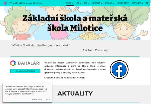 Základní škola a Mateřská škola Milotice, okres Hodonín nabízí práci na pozici Učitelé na 1. stupni základních škol v obci Milotice