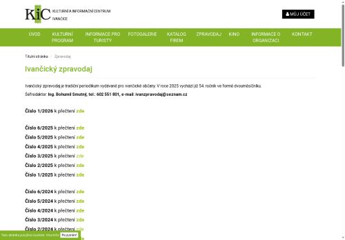 Zobrazit webové stránky Ivančický zpravodaj