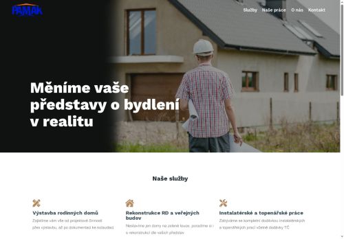 Webové stránky PAMAK s.r.o., Kolín