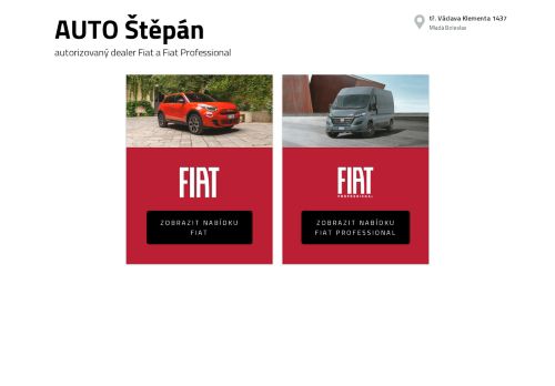 Mgr. Libor Štěpán nabízí práci na pozici Přijímací technik servisu autorizovaného dealera zn.  FIAT v obci Mladá Boleslav