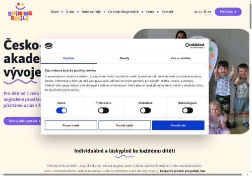 Shining smile, z. s. nabízí práci na pozici Chůva pro děti v dětské skupině (m+ž) v obci Dobřejovice