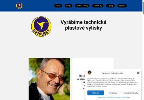 Webové stránky Aviplast, s.r.o., Buštěhrad