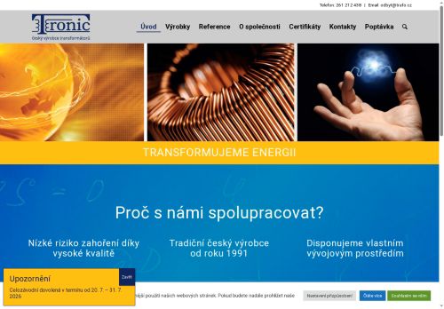 TRONIC spol. s r.o. nabízí práci na pozici Operátor/ka ve výrobě ,výroba transformátorů a tmlumivek v obci Praha