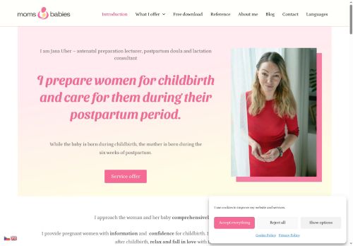 Zobrazit webové stránky Mateřská péče Moms and babies, sro