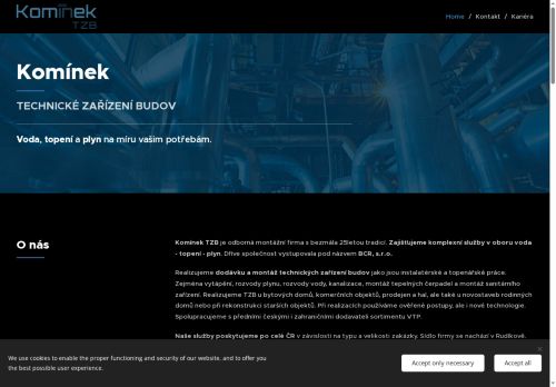 Komínek TZB s.r.o. nabízí práci na pozici INSTALATÉR (M/Ž) v obci Rudíkov