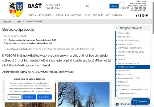 Zobrazit webové stránky Baštecký zpravodaj