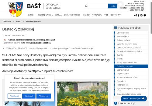 Zobrazit webové stránky Baštecký zpravodaj
