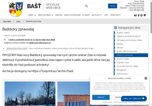 Zobrazit webové stránky Baštecký zpravodaj