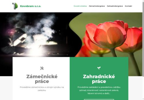 Webové stránky KOVOBRAM s.r.o., Svémyslice
