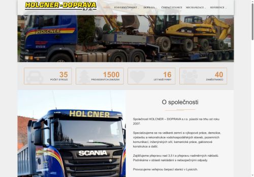 HOLCNER - DOPRAVA s.r.o. nabízí práci na pozici ŘIDIČ nákladního vozidla nad 7,5 t ve stavebnictví (m/ž) v obci Štěchov