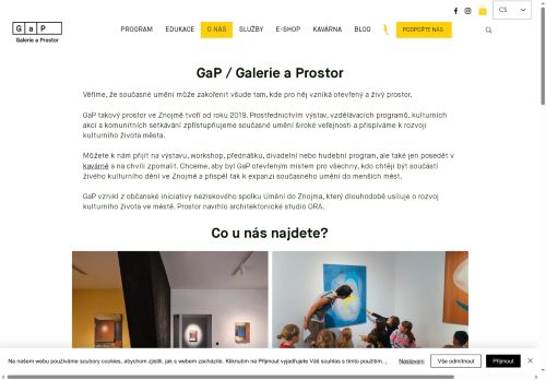 Zobrazit webové stránky GaP / Galerie a Prostor
