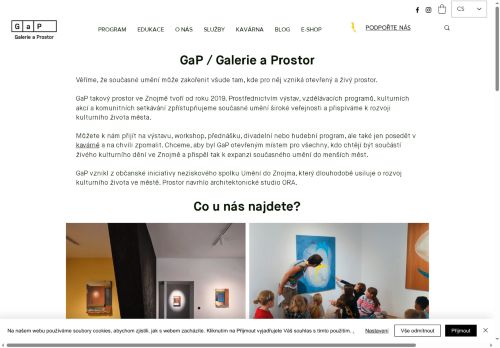 Zobrazit webové stránky GaP / Galerie a Prostor