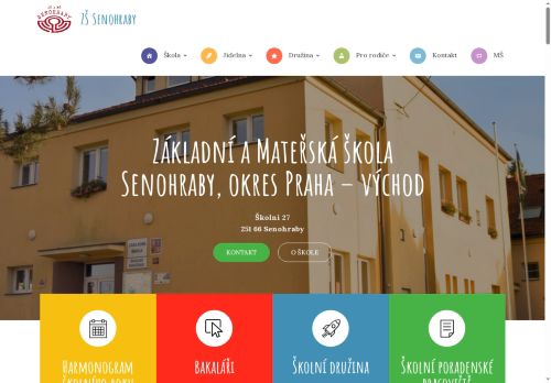 Webové stránky Základní škola a Mateřská škola, Senohraby, okres Praha východ, Senohraby