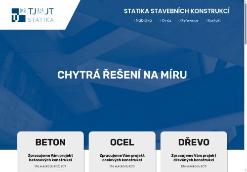 Webové stránky TJ & JT STATIKA s.r.o., Uherský Ostroh