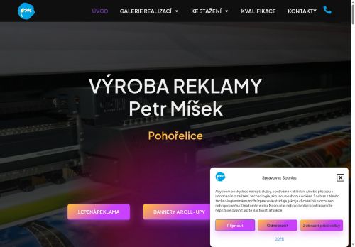 Zobrazit webové stránky Výrobce reklamy Pohořelice - Petr Míšek
